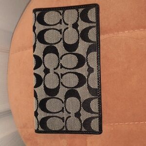 Coach Signature Checkbook Holder Cover